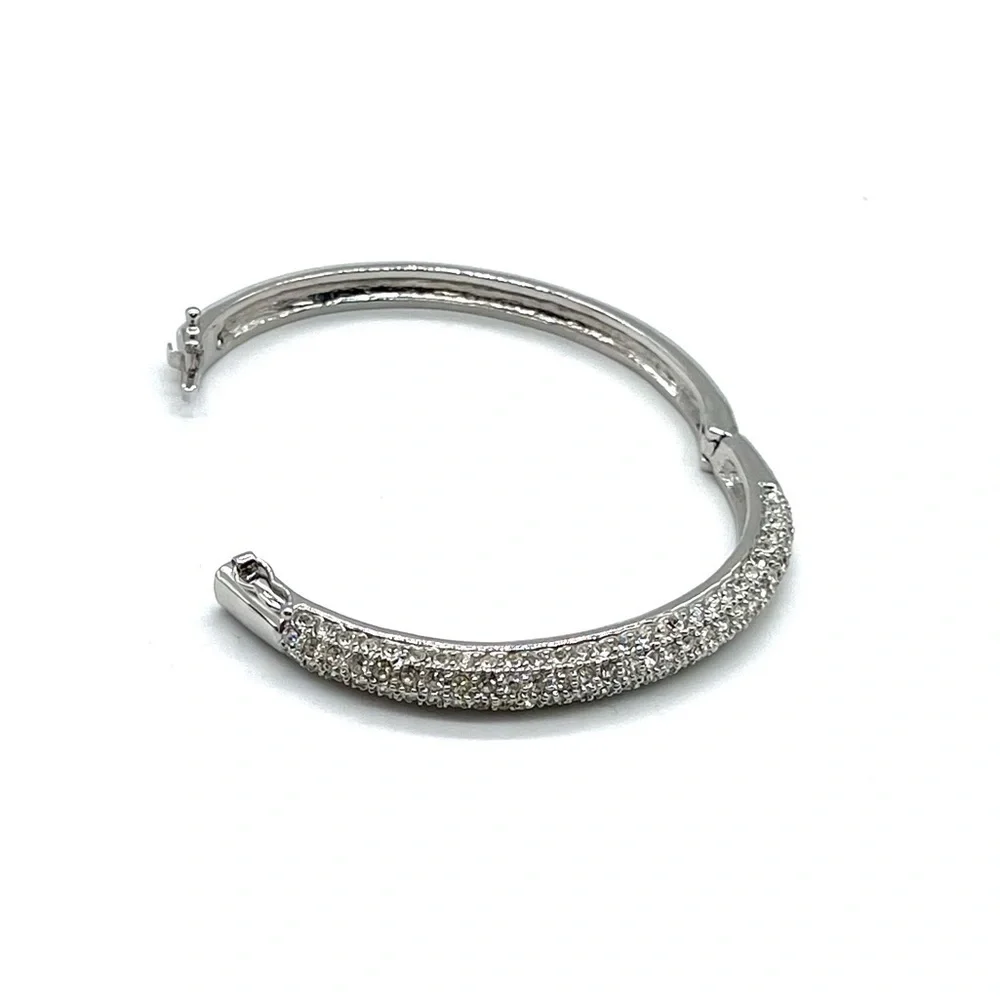 Lia Sophia Silver Played with Crystal Accent Bracelet